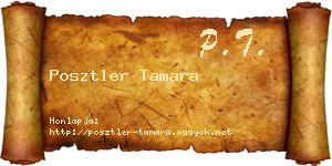 Posztler Tamara névjegykártya